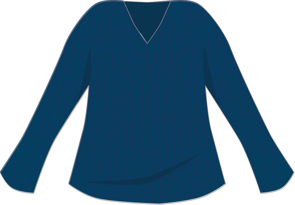 プルオーバー ロングスリーブ Vネック ニット ネイビー 紺色 の商用利用可能な無料 フリーファッションイラスト素材 Cbk Stocks