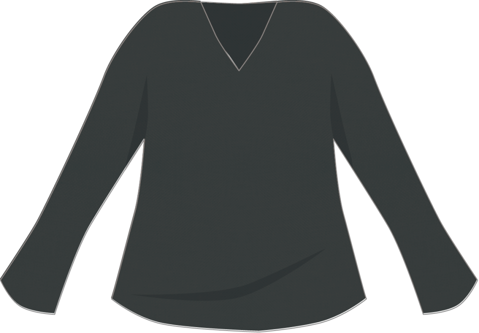 プルオーバー ロングスリーブ Vネック ナイロン ブラック 黒 の商用利用可能な無料 フリーファッションイラスト素材 Cbk Stocks